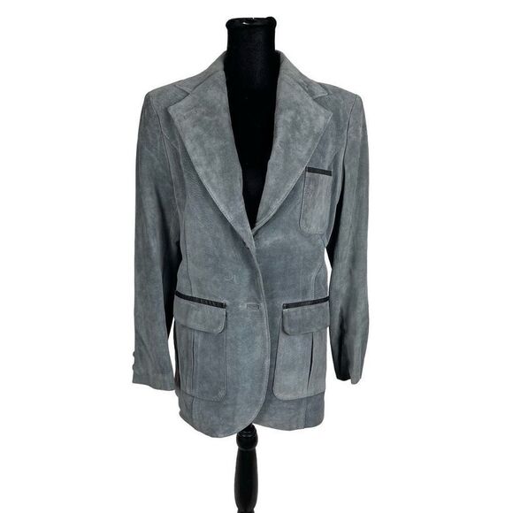 Vintage Brazilia 100% Leather Suede Safari Jacket - Women’s 9/10 - Picture 1 of 6